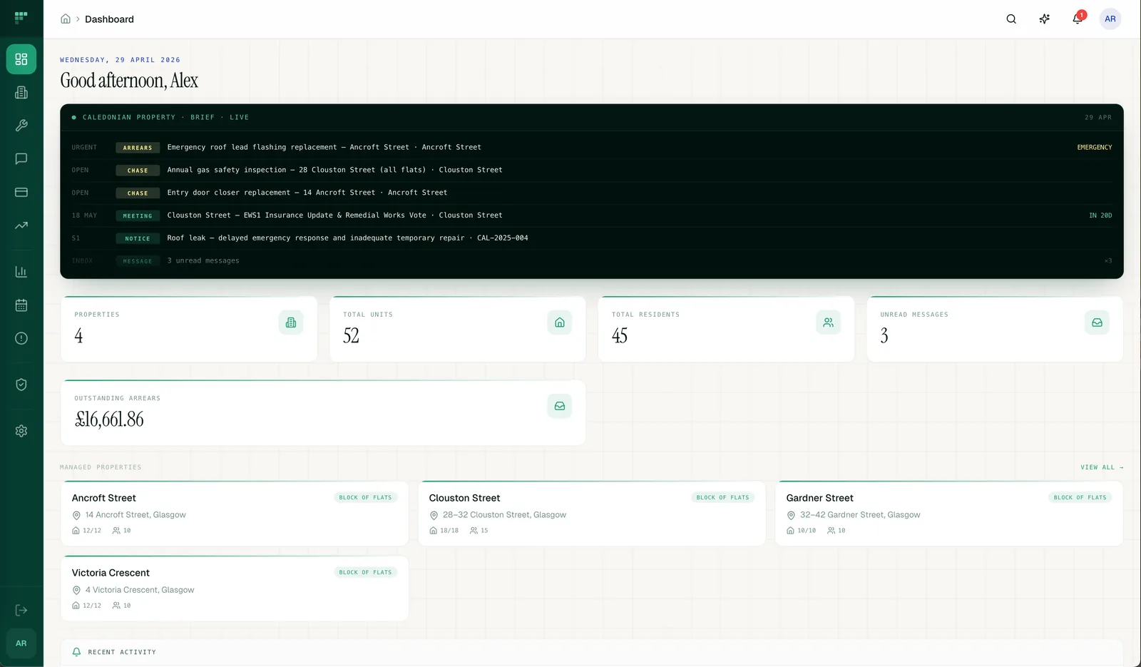 Factorly PM dashboard